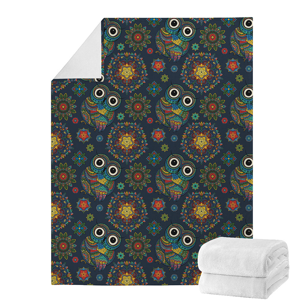 Bohemian Owl Pattern Print Blanket