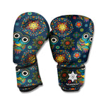 Bohemian Owl Pattern Print Boxing Gloves