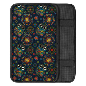 Bohemian Owl Pattern Print Car Center Console Cover