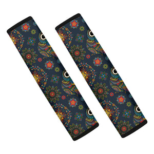 Bohemian Owl Pattern Print Car Seat Belt Covers