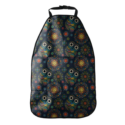 Bohemian Owl Pattern Print Car Seat Organizers