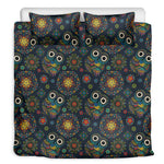 Bohemian Owl Pattern Print Duvet Cover Bedding Set
