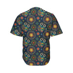 Bohemian Owl Pattern Print Men's Baseball Jersey