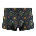 Bohemian Owl Pattern Print Men's Boxer Briefs
