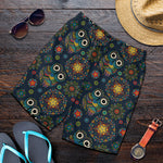 Bohemian Owl Pattern Print Men's Shorts