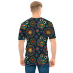 Bohemian Owl Pattern Print Men's T-Shirt