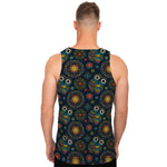Bohemian Owl Pattern Print Men's Tank Top
