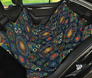 Bohemian Owl Pattern Print Pet Car Back Seat Cover