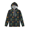 Bohemian Owl Pattern Print Pullover Hoodie