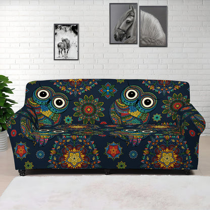 Bohemian Owl Pattern Print Sofa Cover
