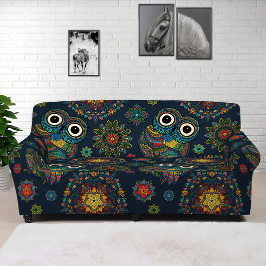 Bohemian Owl Pattern Print Sofa Cover