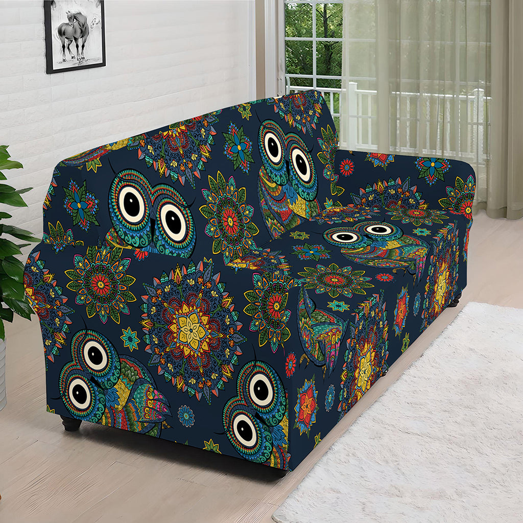 Bohemian Owl Pattern Print Sofa Cover