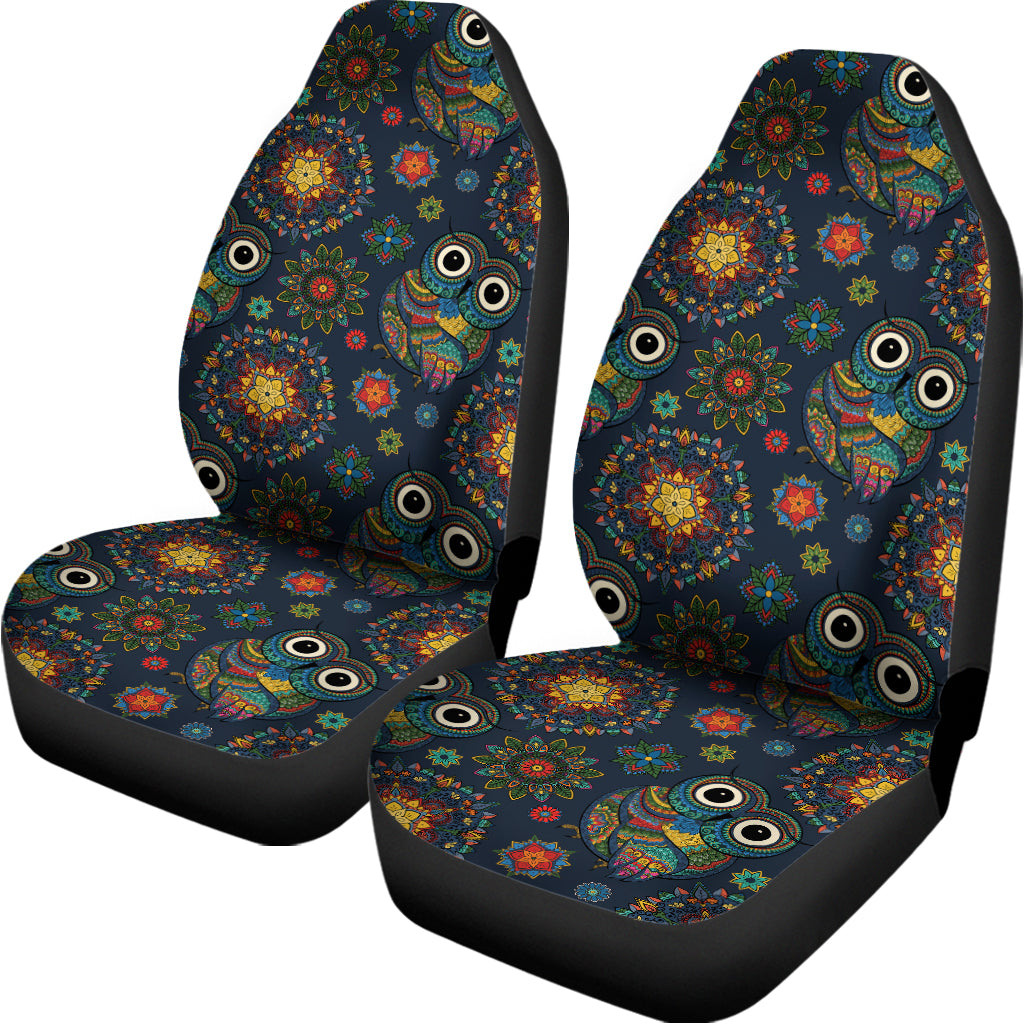 Bohemian Owl Pattern Print Universal Fit Car Seat Covers