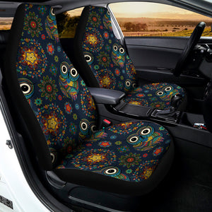 Bohemian Owl Pattern Print Universal Fit Car Seat Covers