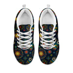 Bohemian Owl Pattern Print White Sneakers