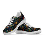 Bohemian Owl Pattern Print White Sneakers