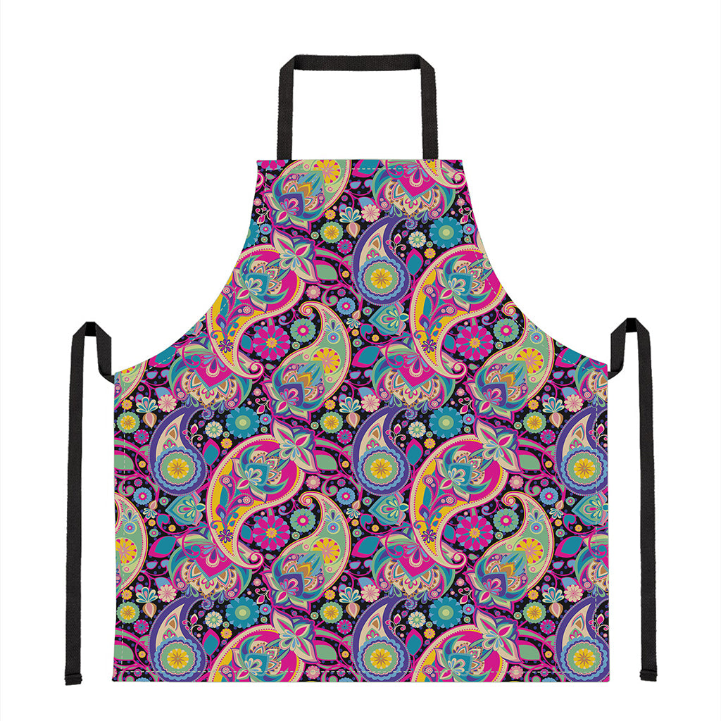 Bohemian Paisley Pattern Print Apron