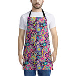 Bohemian Paisley Pattern Print Apron