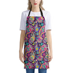 Bohemian Paisley Pattern Print Apron