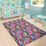 Bohemian Paisley Pattern Print Area Rug