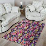 Bohemian Paisley Pattern Print Area Rug