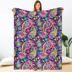 Bohemian Paisley Pattern Print Blanket