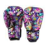 Bohemian Paisley Pattern Print Boxing Gloves