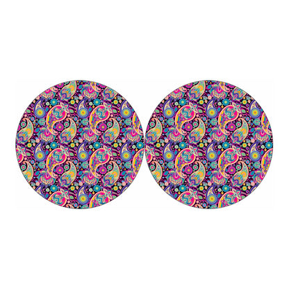 Bohemian Paisley Pattern Print Car Coasters