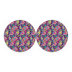 Bohemian Paisley Pattern Print Car Coasters