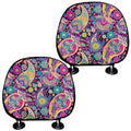 Bohemian Paisley Pattern Print Car Headrest Covers