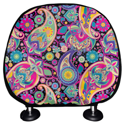 Bohemian Paisley Pattern Print Car Headrest Covers