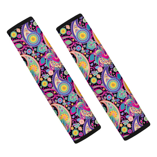 Bohemian Paisley Pattern Print Car Seat Belt Covers