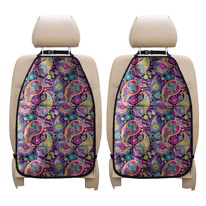 Bohemian Paisley Pattern Print Car Seat Organizers