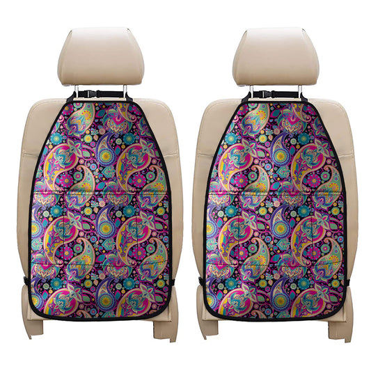 Bohemian Paisley Pattern Print Car Seat Organizers