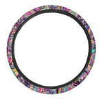 Bohemian Paisley Pattern Print Car Steering Wheel Cover