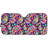 Bohemian Paisley Pattern Print Car Sun Shade