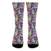 Bohemian Paisley Pattern Print Crew Socks