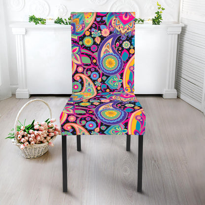 Bohemian Paisley Pattern Print Dining Chair Slipcover