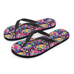 Bohemian Paisley Pattern Print Flip Flops
