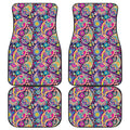 Bohemian Paisley Pattern Print Front and Back Car Floor Mats