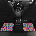 Bohemian Paisley Pattern Print Front and Back Car Floor Mats