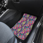 Bohemian Paisley Pattern Print Front and Back Car Floor Mats