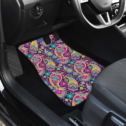 Bohemian Paisley Pattern Print Front Car Floor Mats