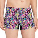 Bohemian Paisley Pattern Print Men's Boxer Briefs