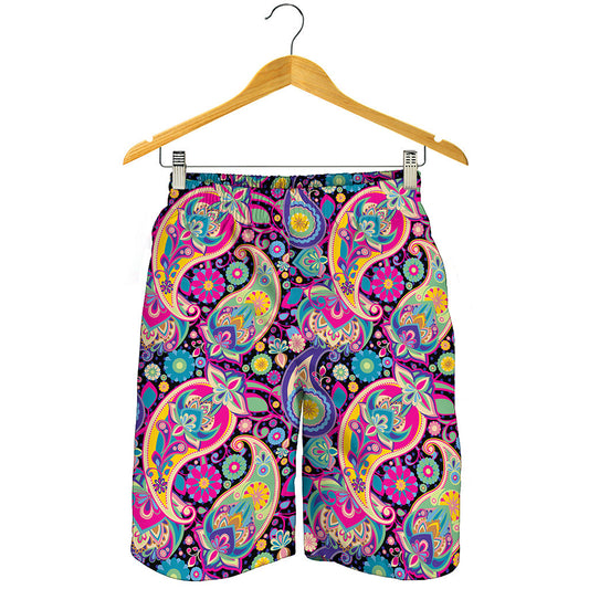Bohemian Paisley Pattern Print Men's Shorts