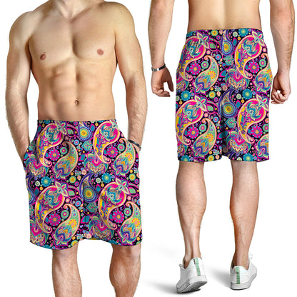 Bohemian Paisley Pattern Print Men's Shorts