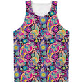 Bohemian Paisley Pattern Print Men's Tank Top