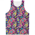 Bohemian Paisley Pattern Print Men's Tank Top