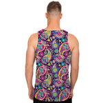 Bohemian Paisley Pattern Print Men's Tank Top