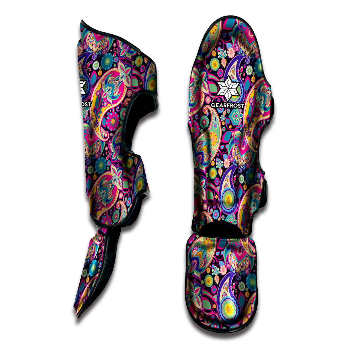 Bohemian Paisley Pattern Print Muay Thai Shin Guard